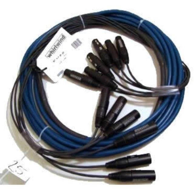 Whirlwind Medusa Multitrack 10' 6 Ch 3-Pin XLR Male to Female Fanout Snake Cable