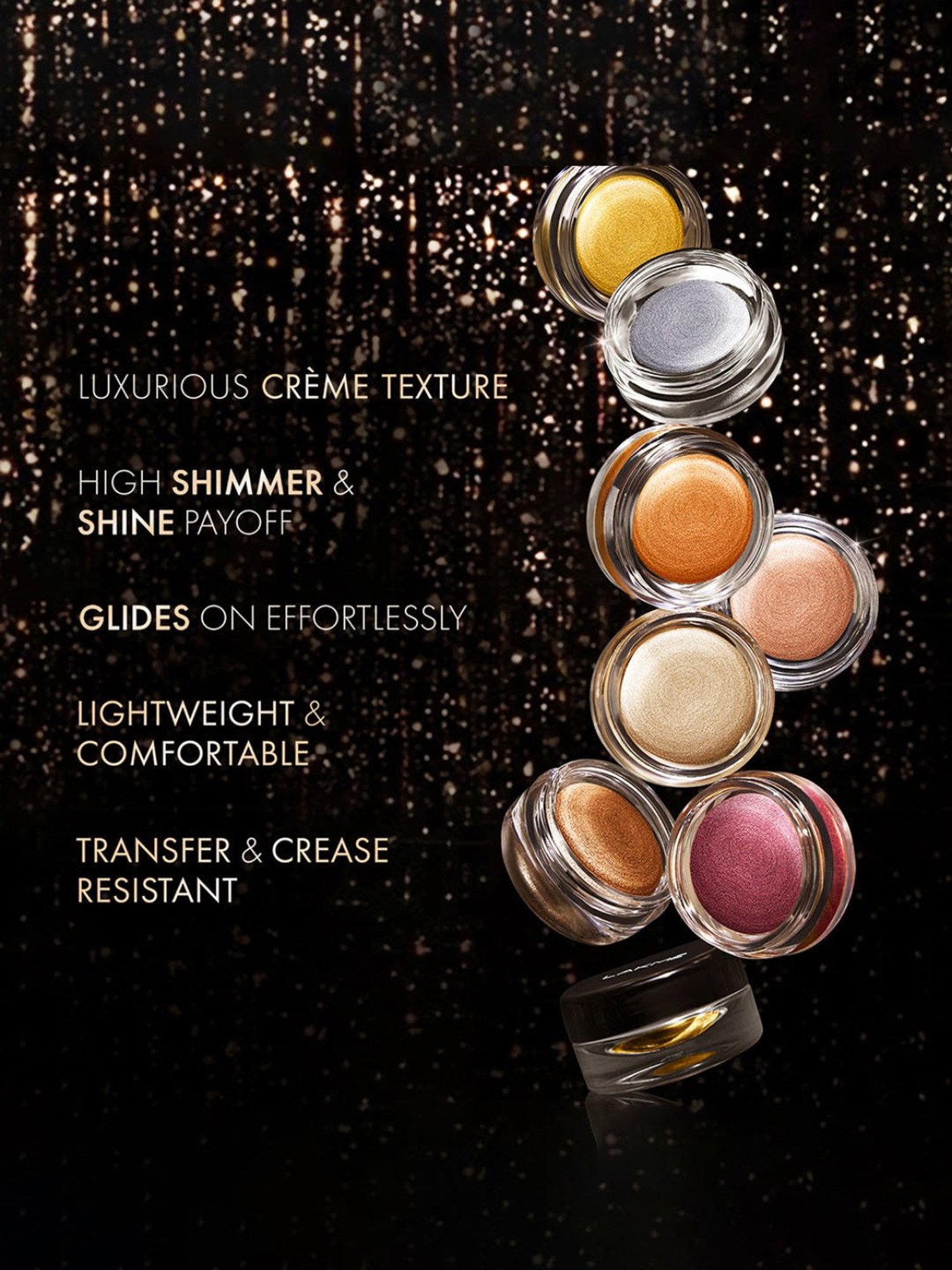 Lakme Glitterati Eye Paint Shimmer Creme Eyeshadow Champagne Rain - 3 gm