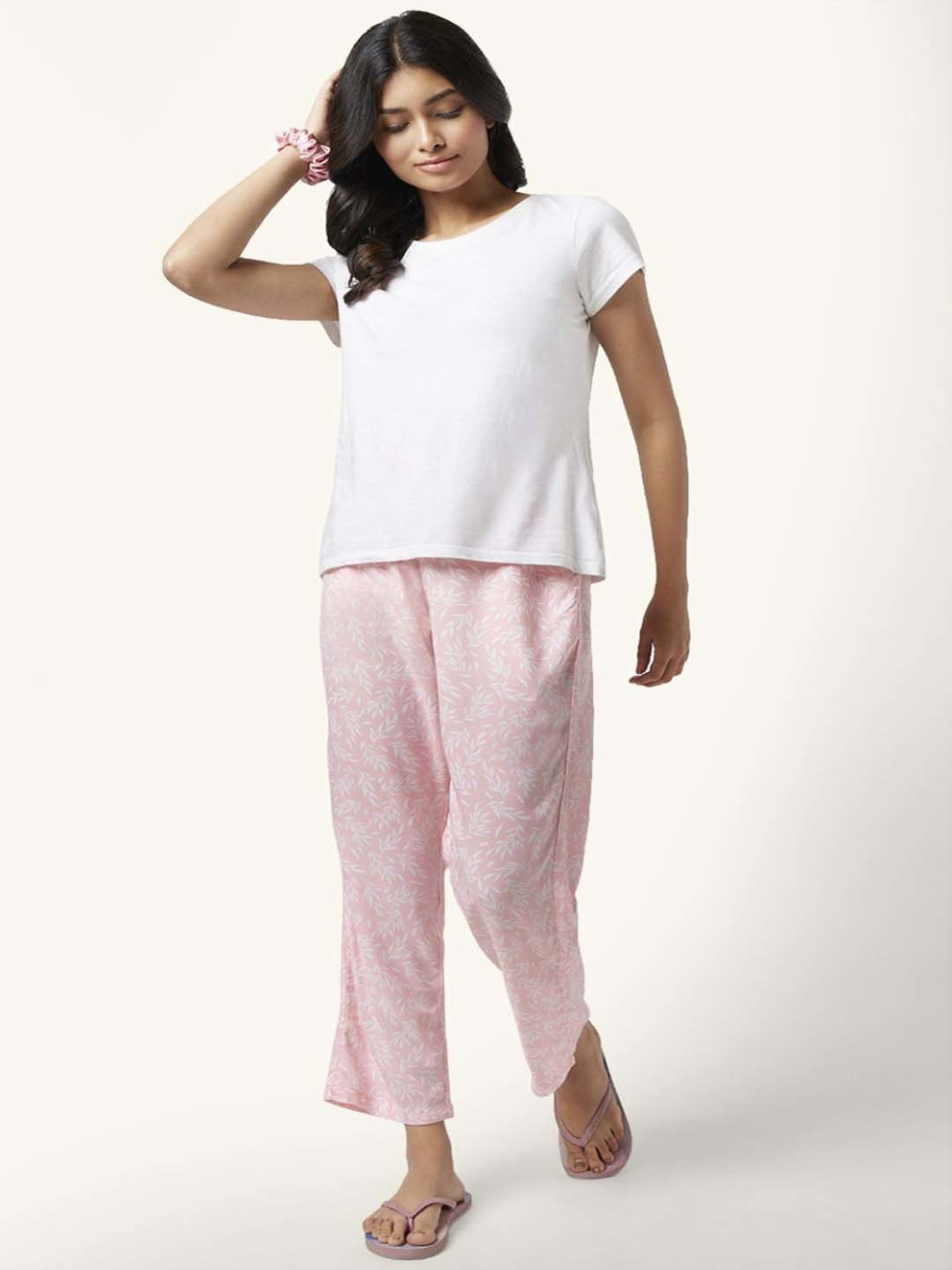 Dreamz by Pantaloons Pink Printed Pyjamas