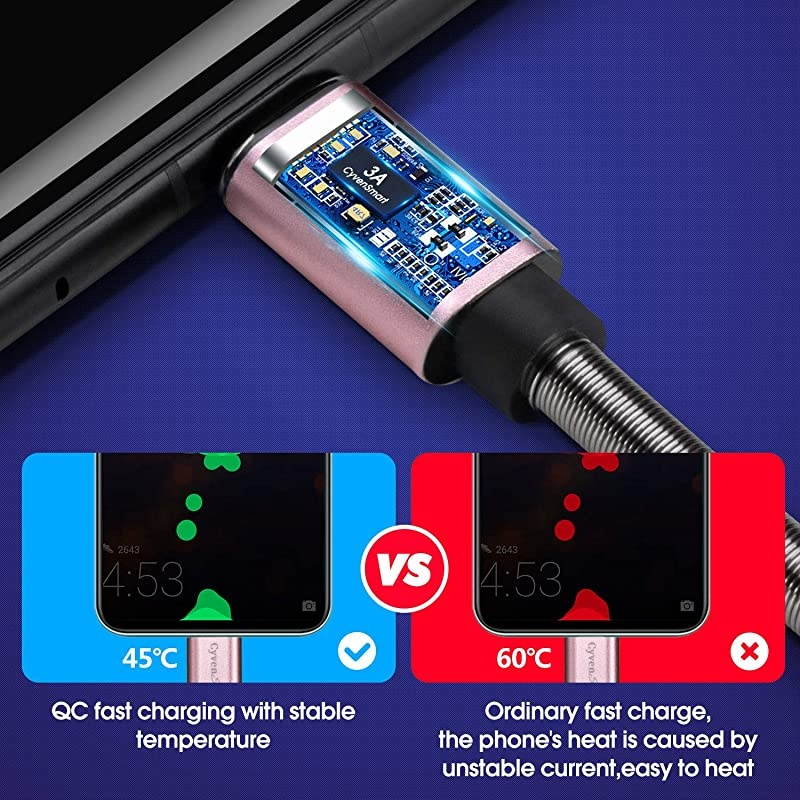 Type C Cable 3ft Compatible with Samsung Galaxy A10A20A51S10S9S8Note 8LG V20V30V403A Fast Charging 3 Pack A to C TPE Cord Fast Charging C Cables