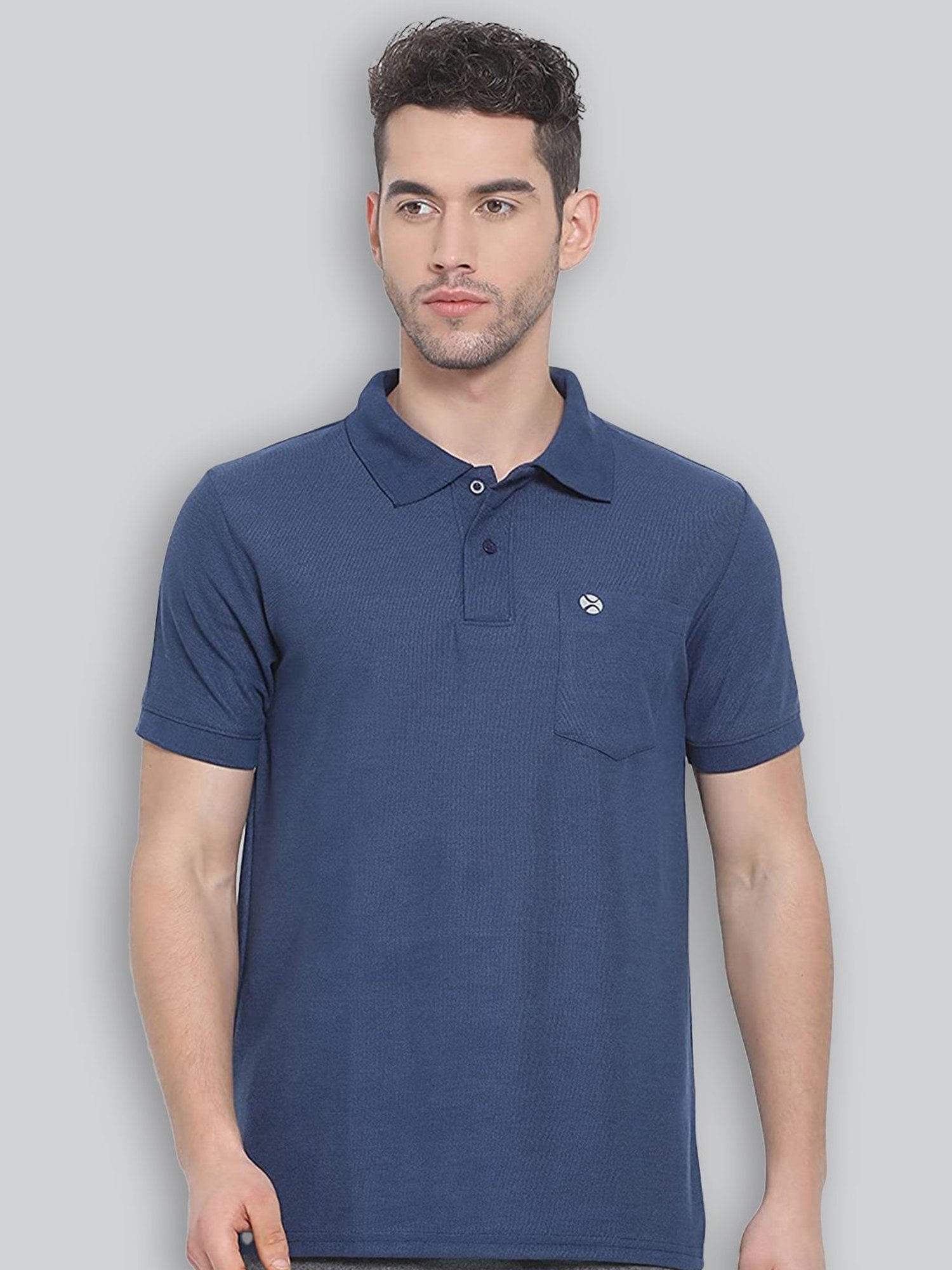 Lux Nitro Dark Blue Regular Fit Polo T-Shirt
