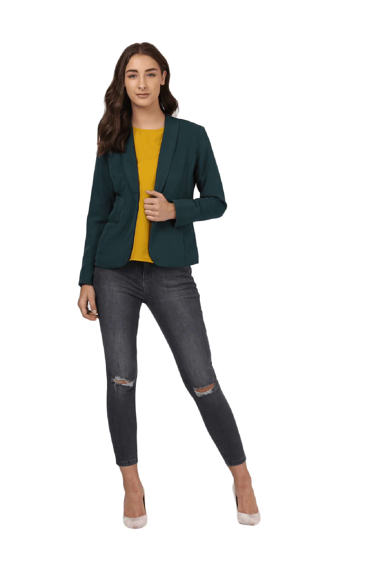 Harpa Green Full Sleeves Jacket