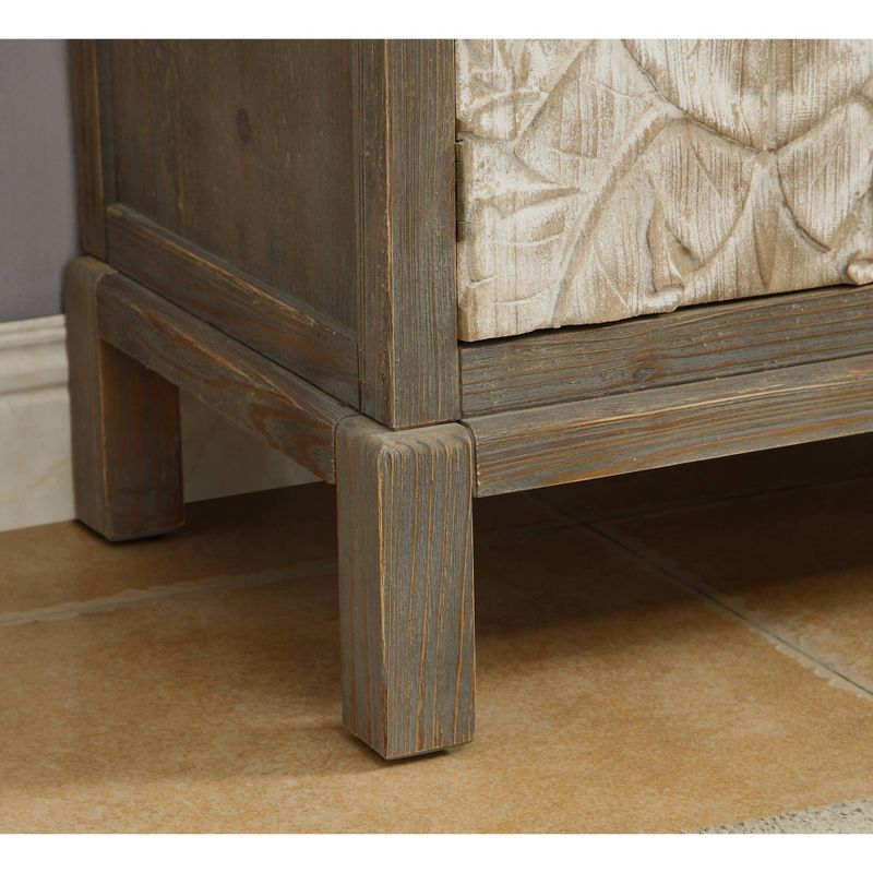 Knight 1 Drawer 2 Door Cabinet Weathered Natural/Brown - Treasure Trove Accents