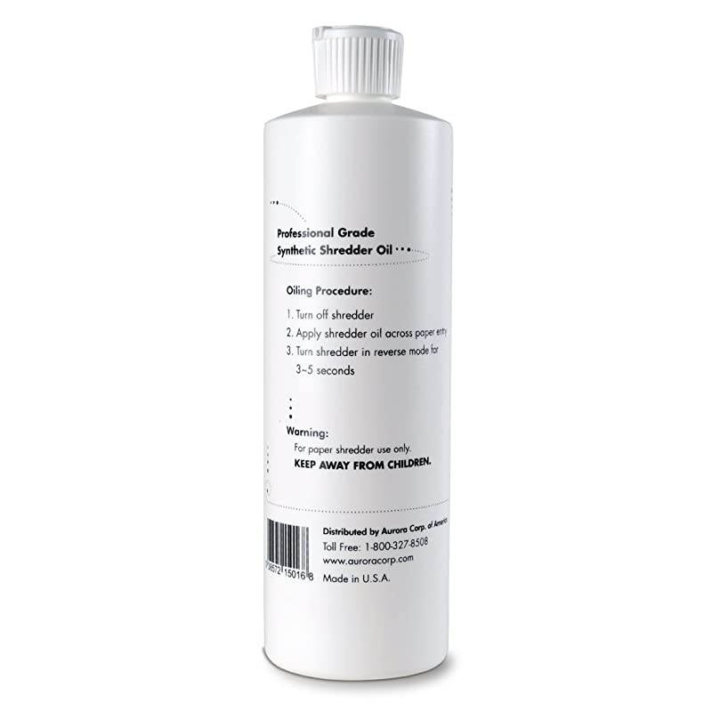 AS890C 8Sheet CrossCut PaperCredit Card Shredder with Basket SL16 Professional Grade Synthetic Shredder Oil 16 Oz FlipTop Leak Proof Bottle