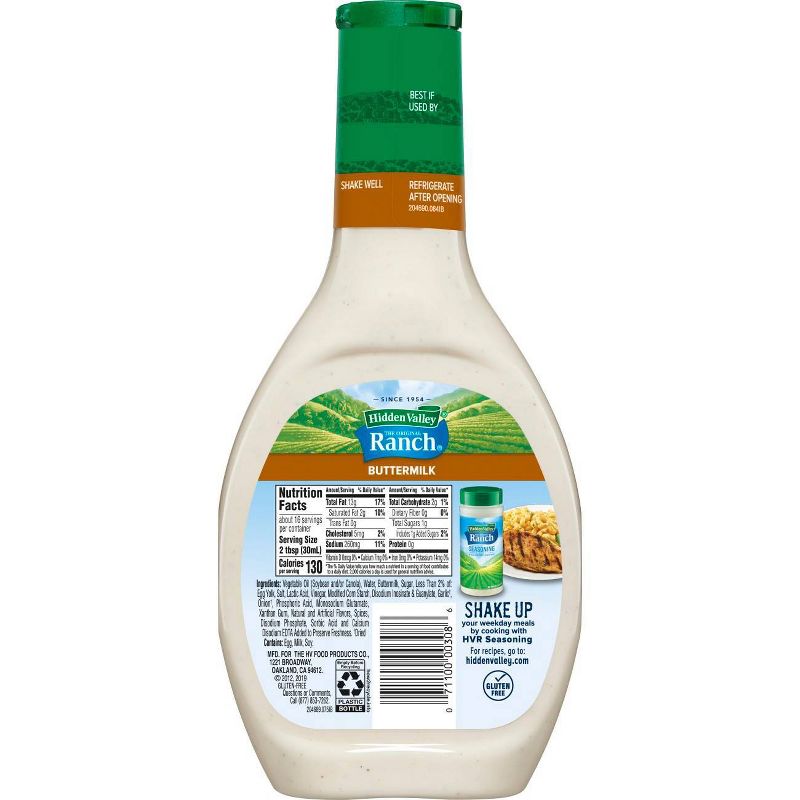 Hidden Valley Buttermilk Ranch Salad Dressing & Topping - 16fl oz