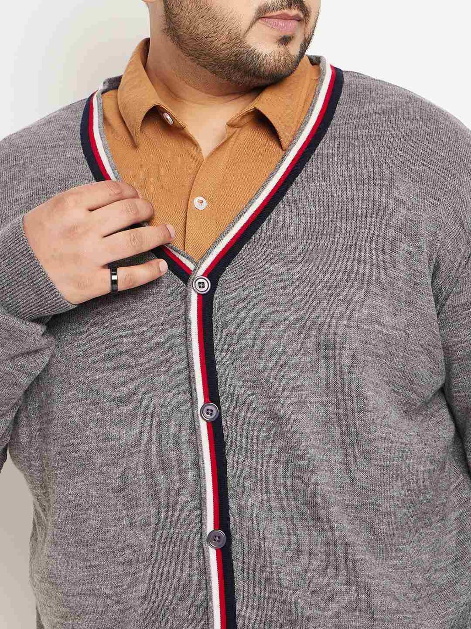Club York Grey Regular Fit Sweater