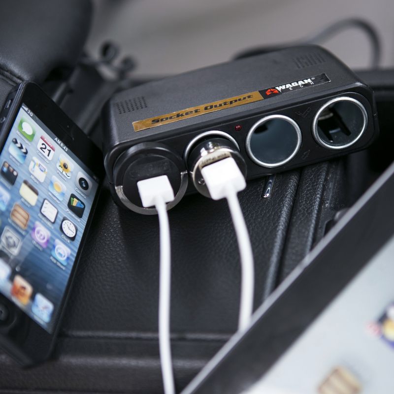 Wagan 4 Way Socket Black