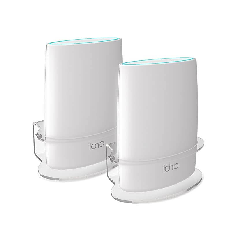 Netgear Orbi Wall Mount  Sturdy Clear Acrylic Wall Mount Bracket Compatible with Orbi WiFi Router RBS40 RBK40 RBS50 RBK50 AC2200 AC3000 Tri Band Home WiFi Router 2 Packs