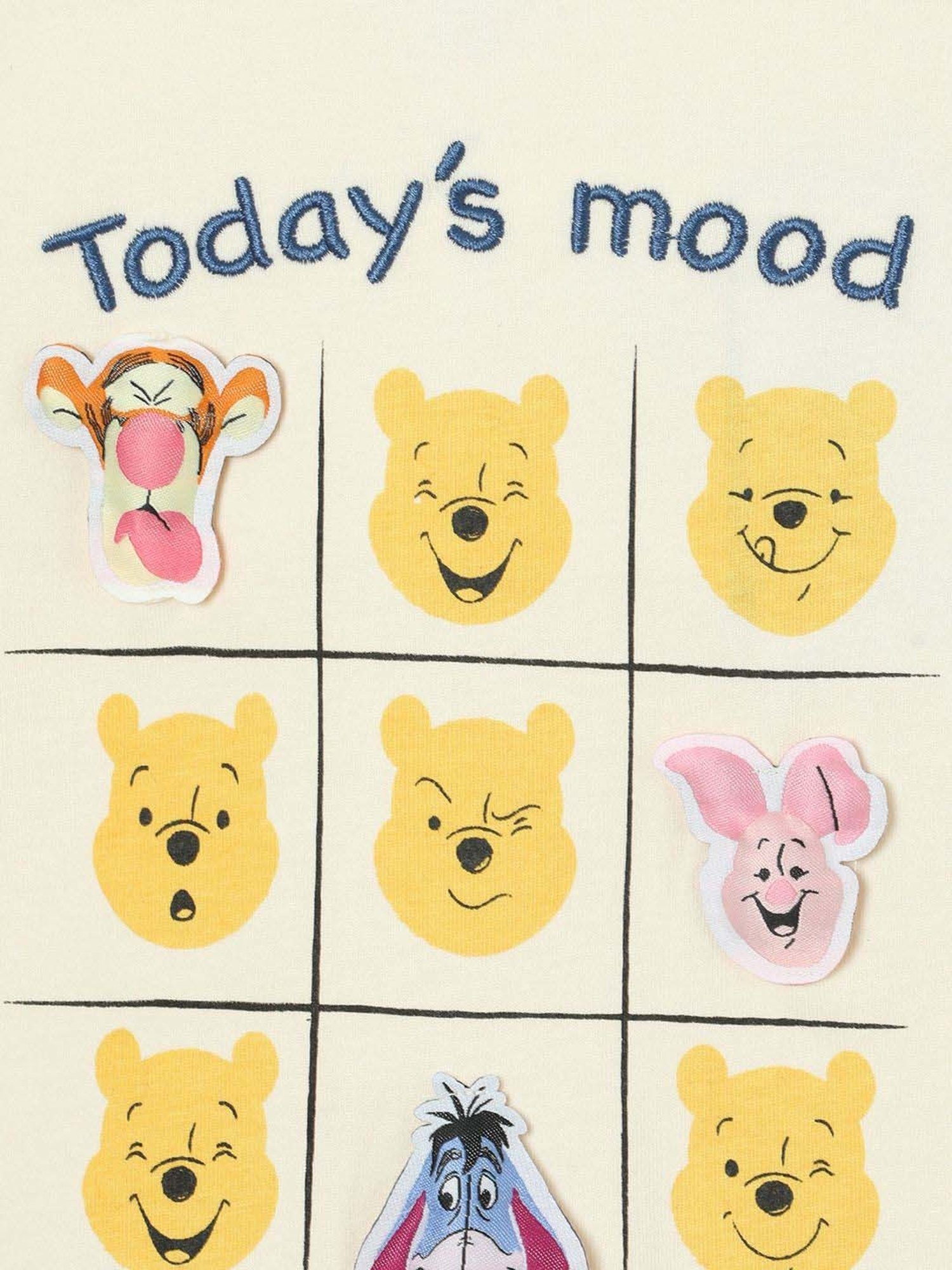 Juniors by Lifestyle Boys Cream & Blue Cotton Printed T Shirt