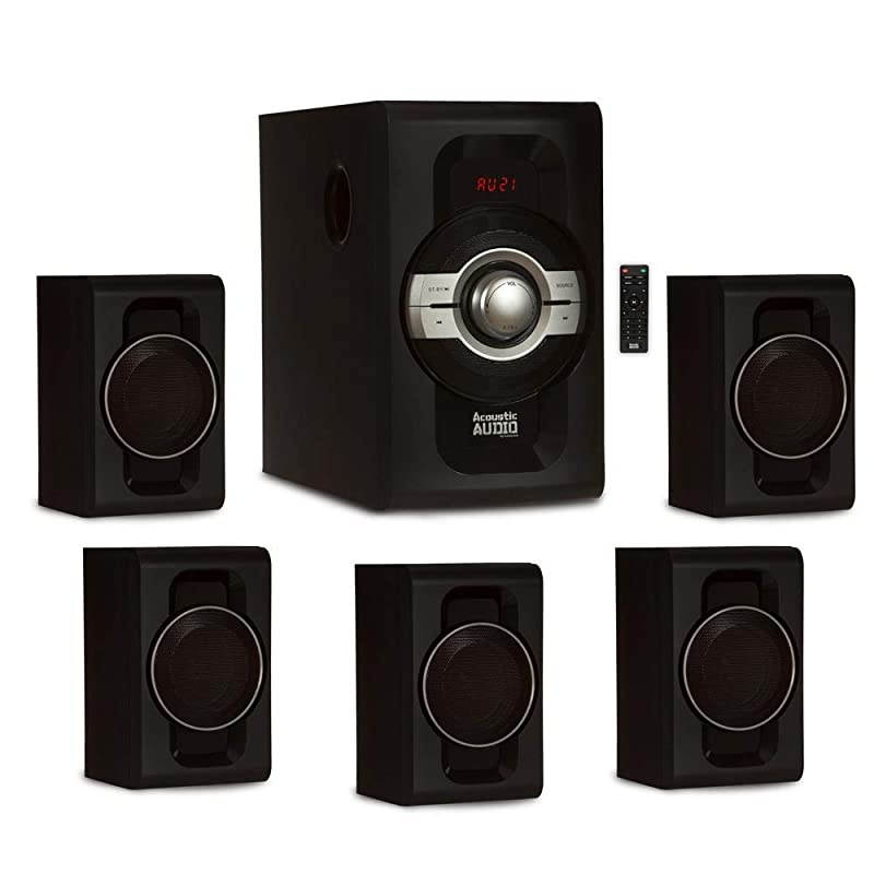 AA5240 Home Theater 51 Bluetooth Speaker System with USB and SD Inputs Black