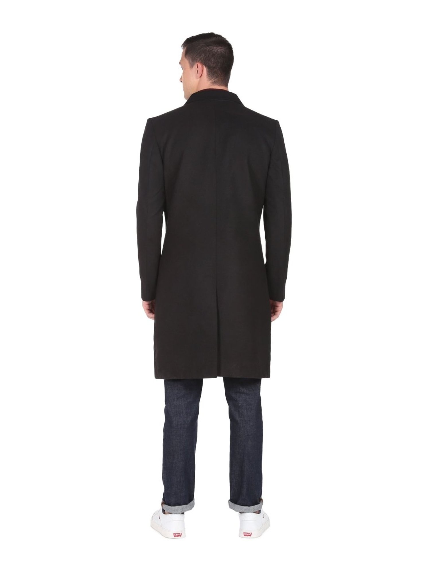 Arrow Sports Black Regular Fit Texture Waistcoat