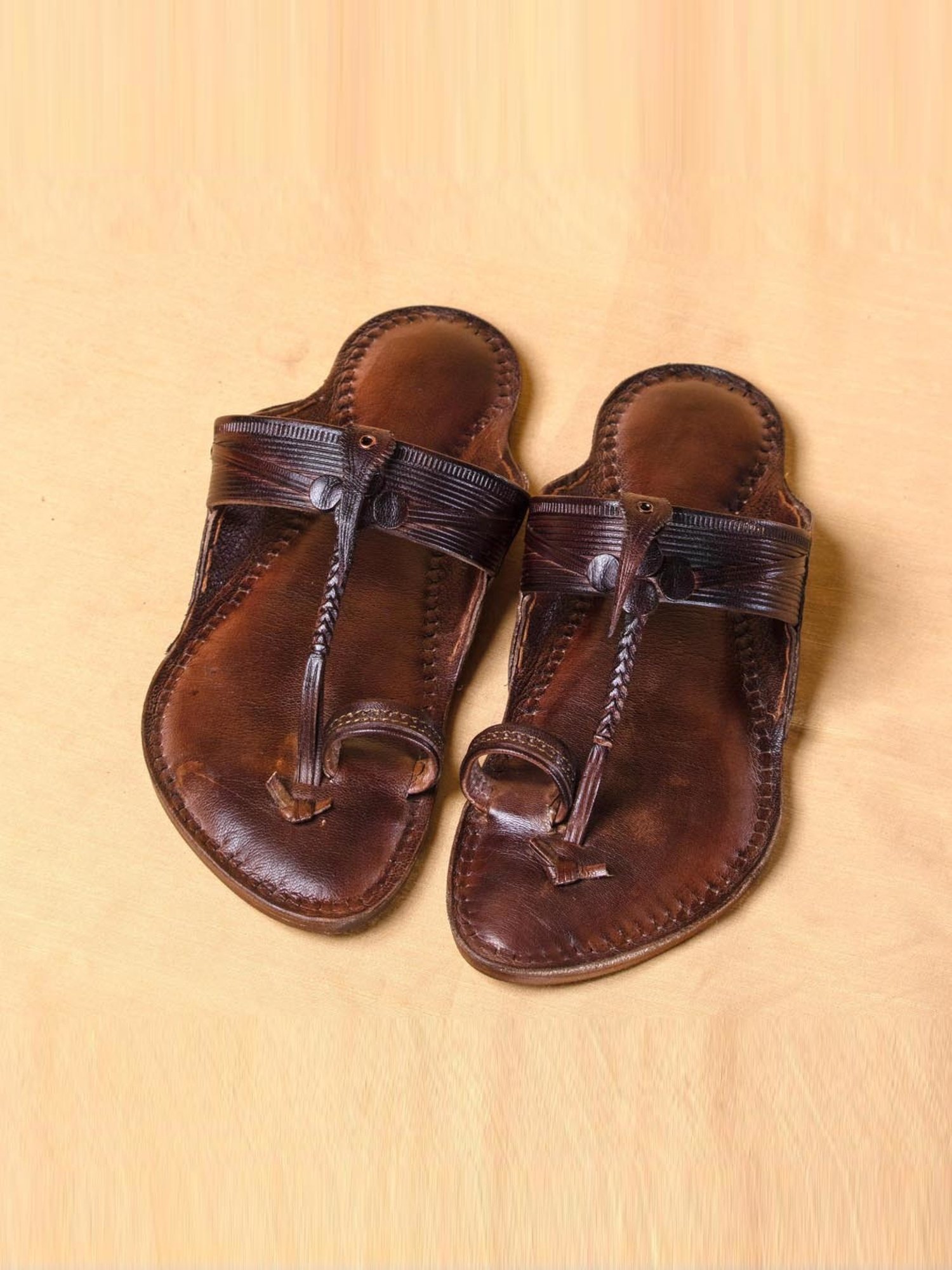 Kalapuri Men's Brown Kolhapuri Sandals