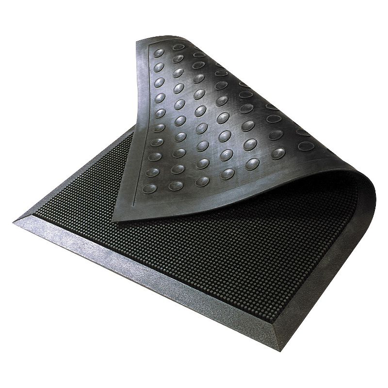 HomeTrax Rubber Brush Doormat - Black (36" x 60")