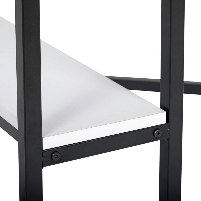 36" Fixed Height Cutting Table with Basket Charcoal/White - Sew Ready