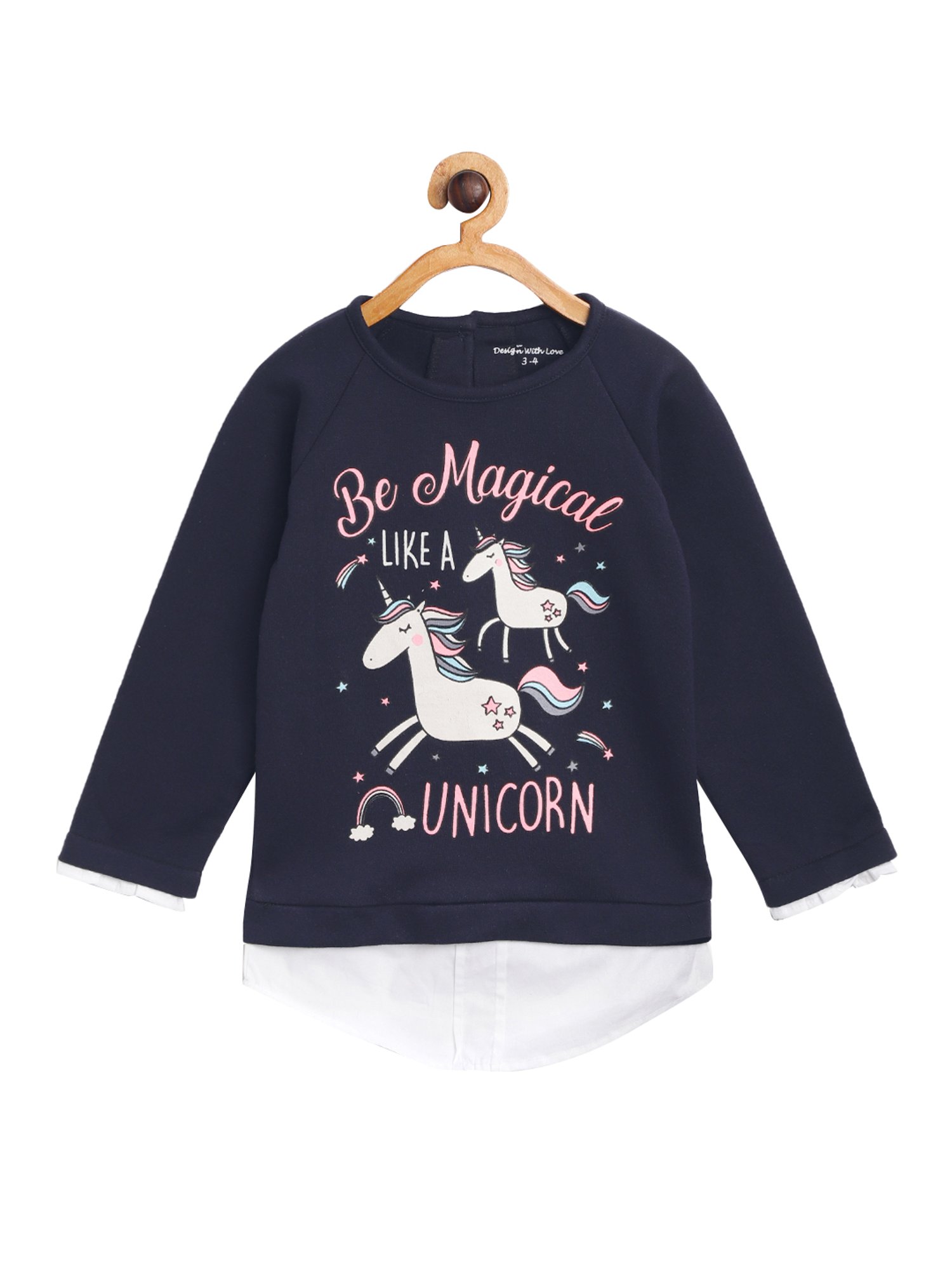 Lazy Shark Kids Navy Printed  Sweatshirt