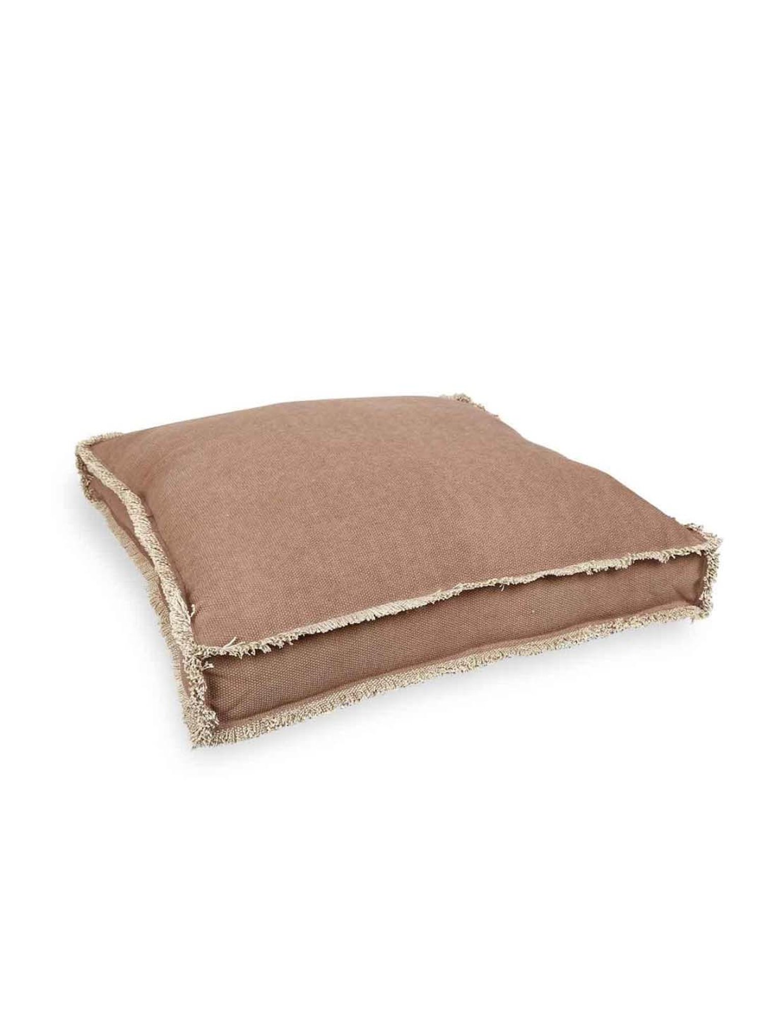 Home4U 'LUCAS' Brown Cotton Extra Large Floor Cushion - Set of 1