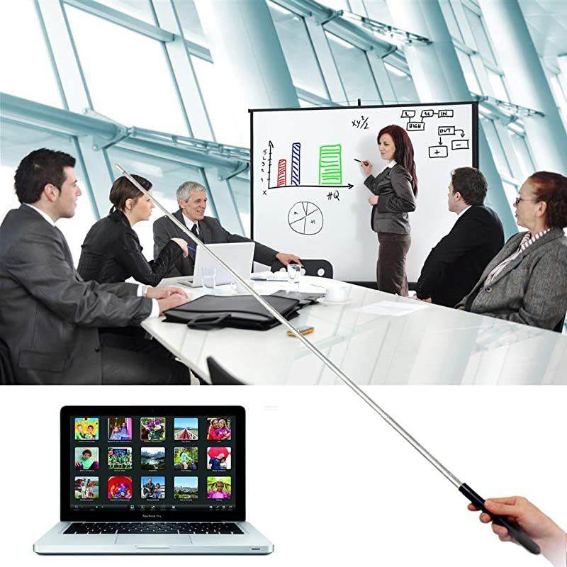Pointer Teachers Pointers Teaching Pointer Hand Pointer Extendable Length Presenter Whiteboard Pointer Stick Replaceable Contact Head Black Frosted