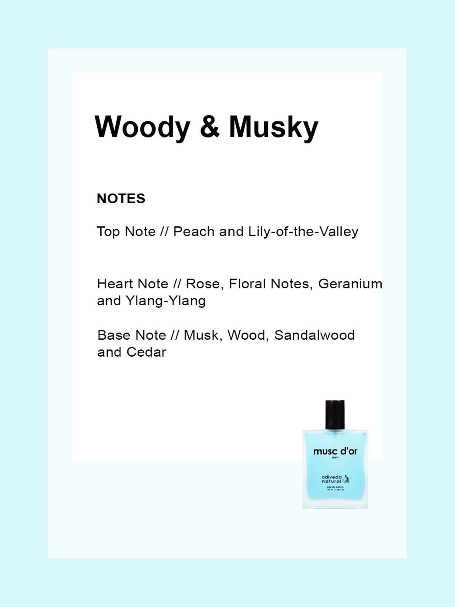 Adiveda Natural Musc D'or EDP for Men - 100 ml