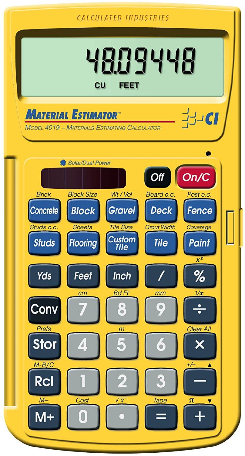 Material Estimator CALCULATED INDUSTRIES 4019