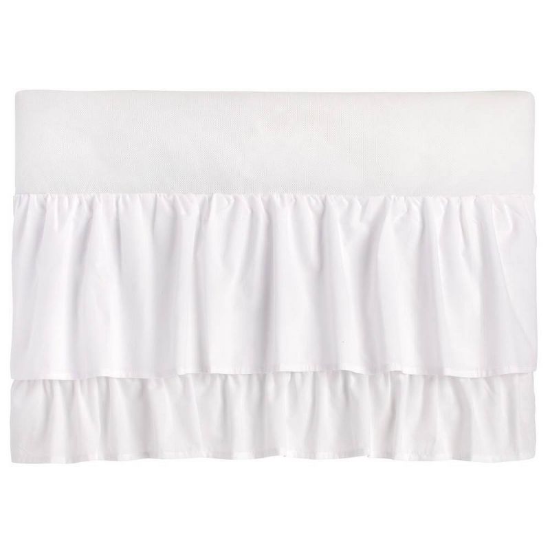 The Peanutshell Farmhouse Crib Skirt  - Gray