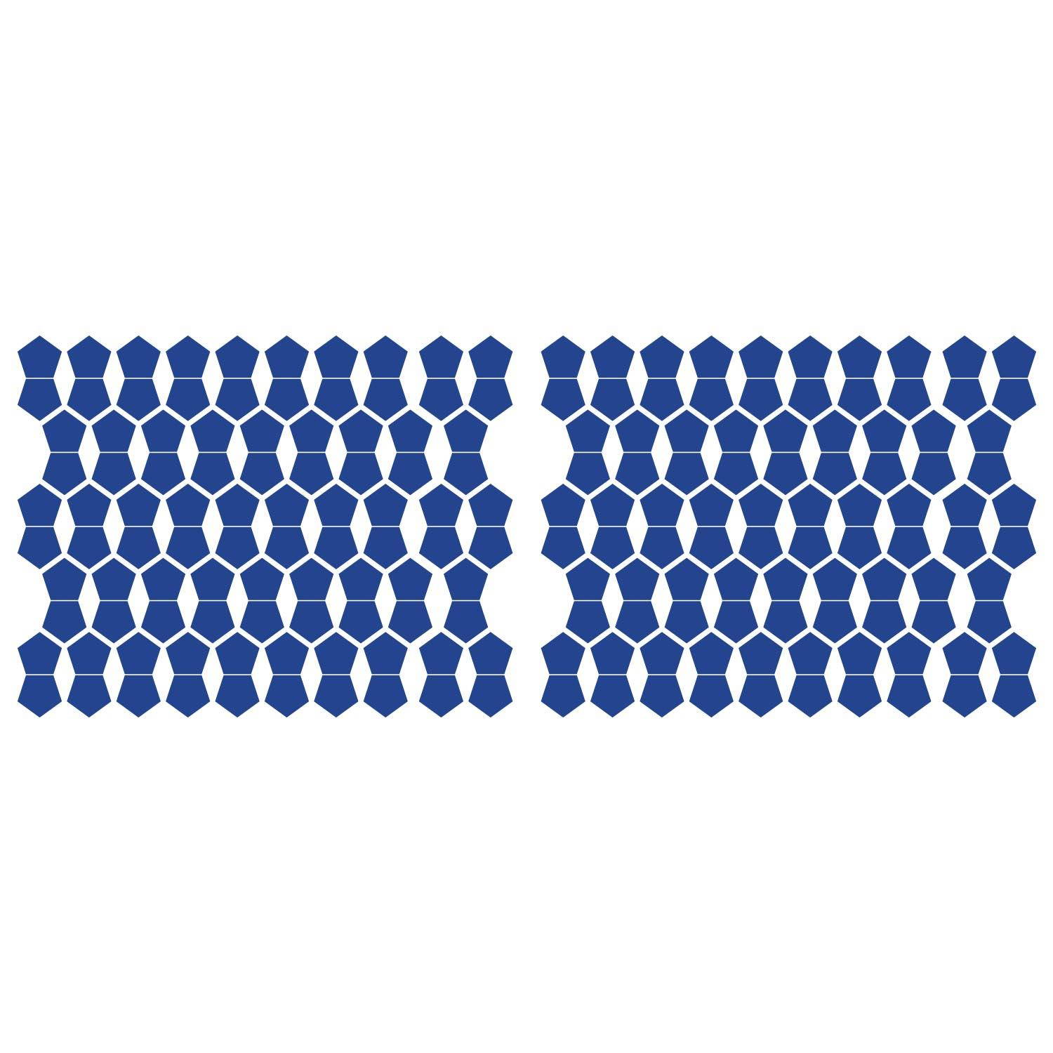 LiteMark 5.5 Inch Red Removable Pentagon Decals - Pack of 8