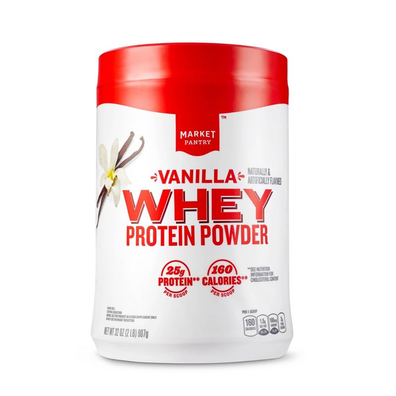 Whey Protein Powder - Vanilla - 32oz - Market Pantry™