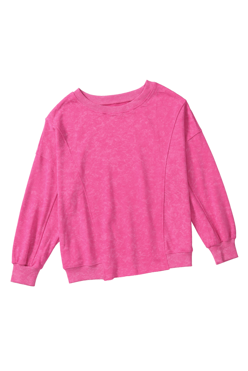 Pink Sequins Candy Cane Round Neck Sweatshirt