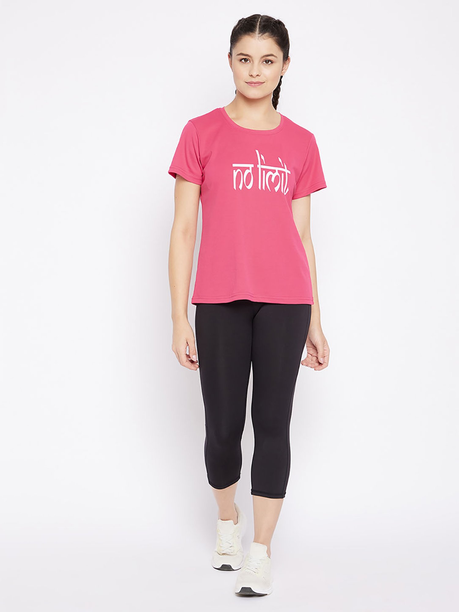 Clovia Pink Graphic Print T-Shirt