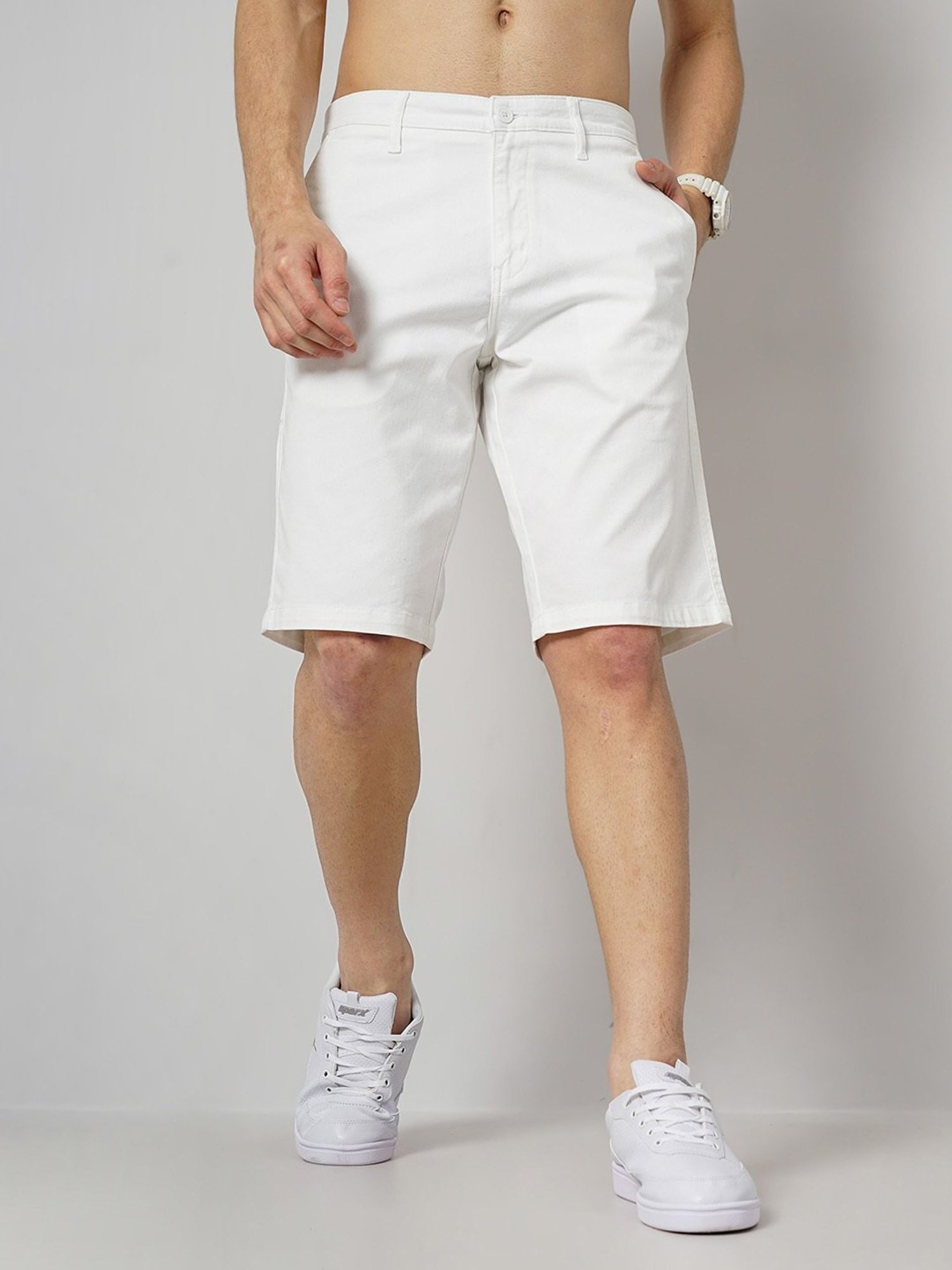 celio* White Regular Fit Shorts
