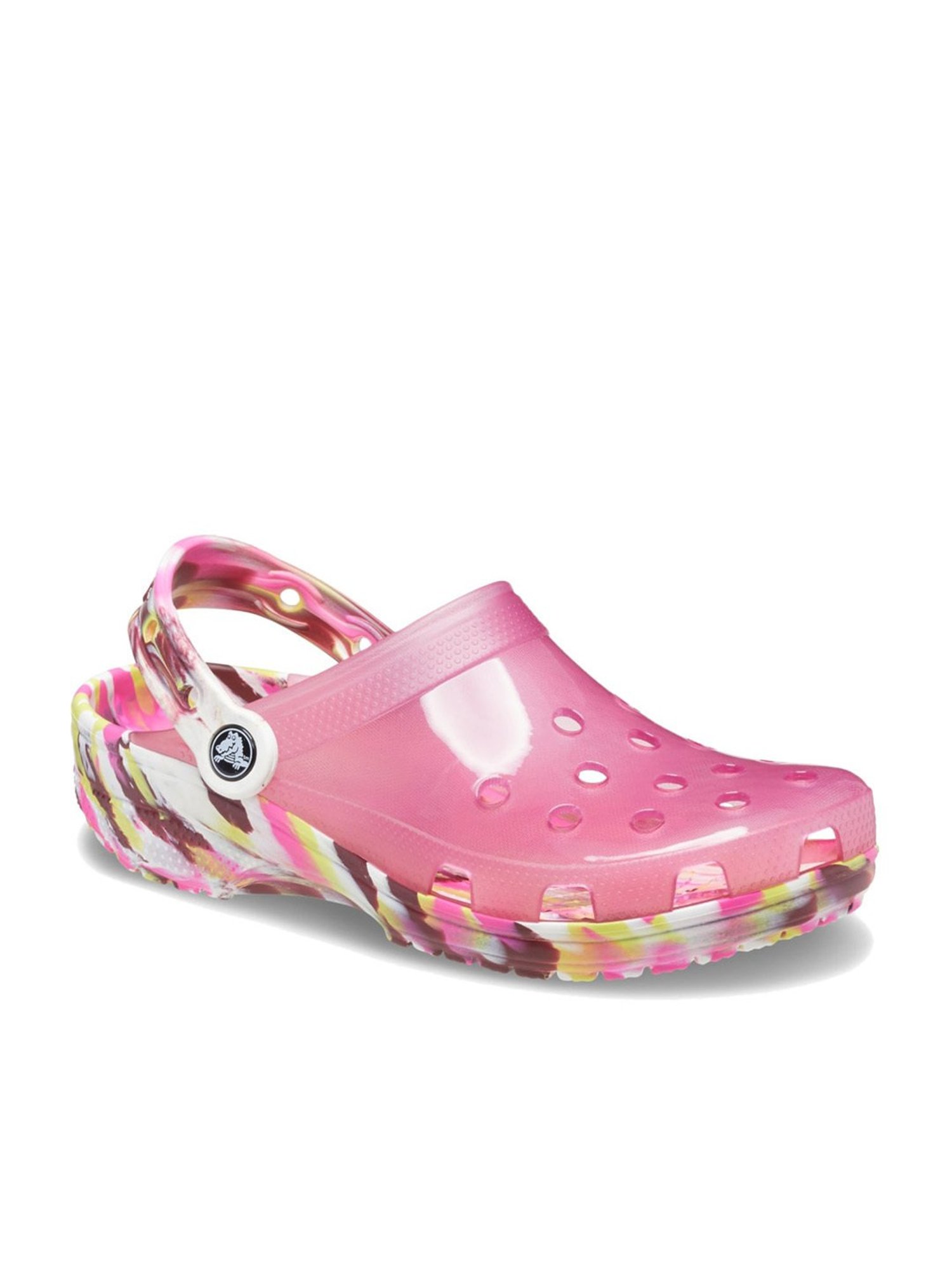 Crocs Men's Classic Pink Back Strap Clogs