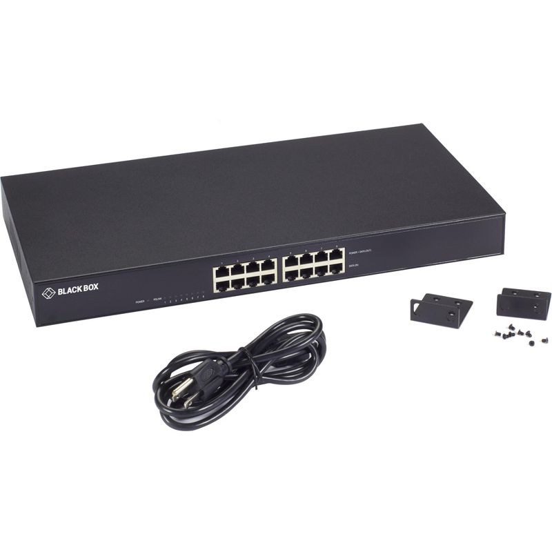 Black Box PoE Gigabit Ethernet Injector - 802.3at - 120 V AC, 230 V AC Input - 8 10/100/1000Base-T Input Port(s) - 8 10/100/1000Base-T Output Port(s)