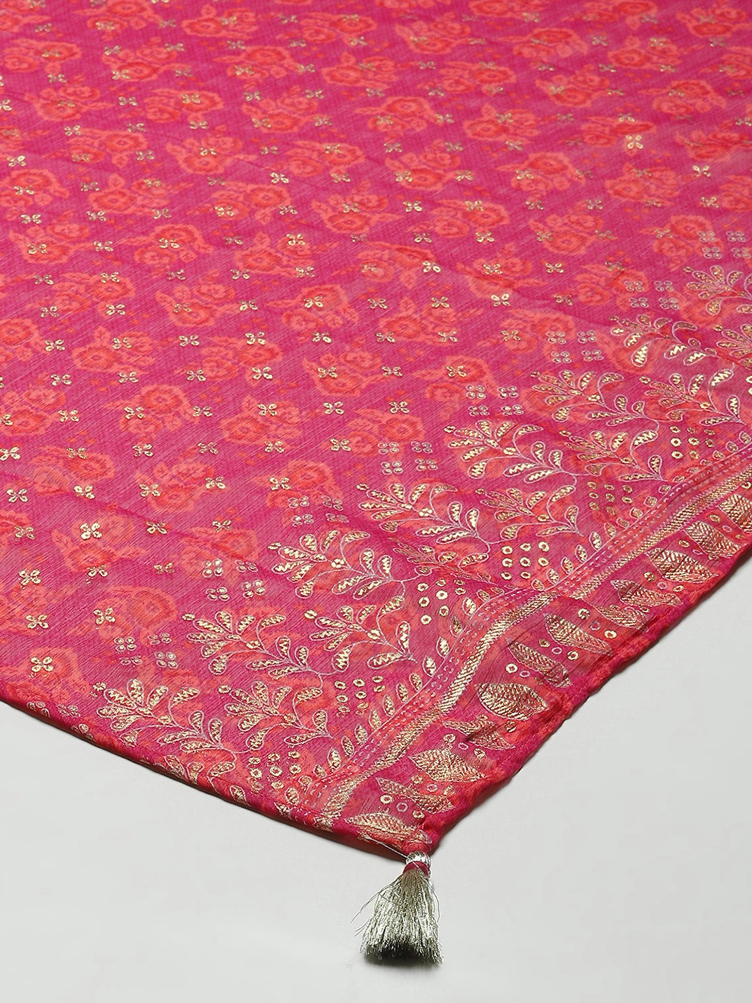Rangriti Purple Printed Dupatta