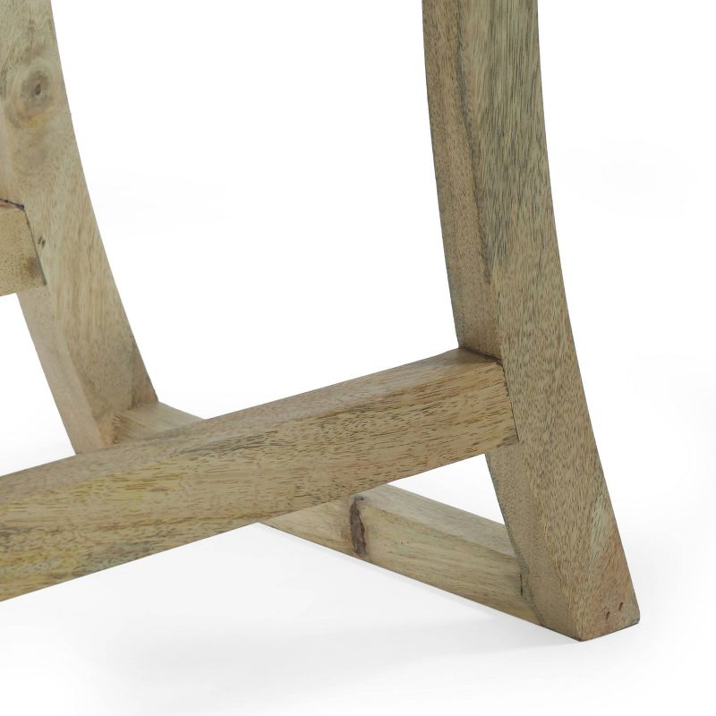 Meagher Rustic Handcrafted Mango Wood Console Table Natural - Christopher Knight Home