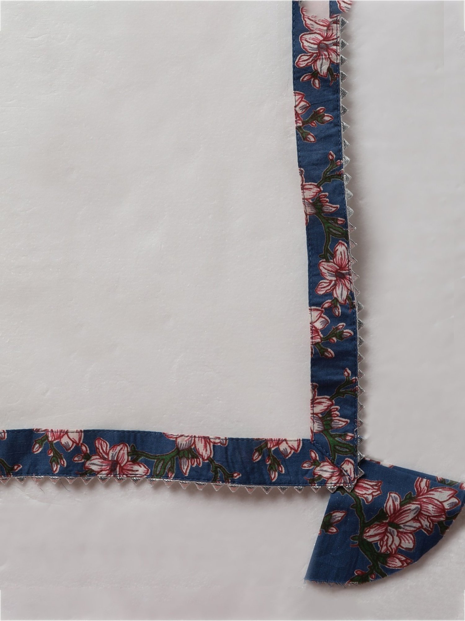 Vaamsi Blue Rayon Floral Print Kurta Pant Set With Dupatta