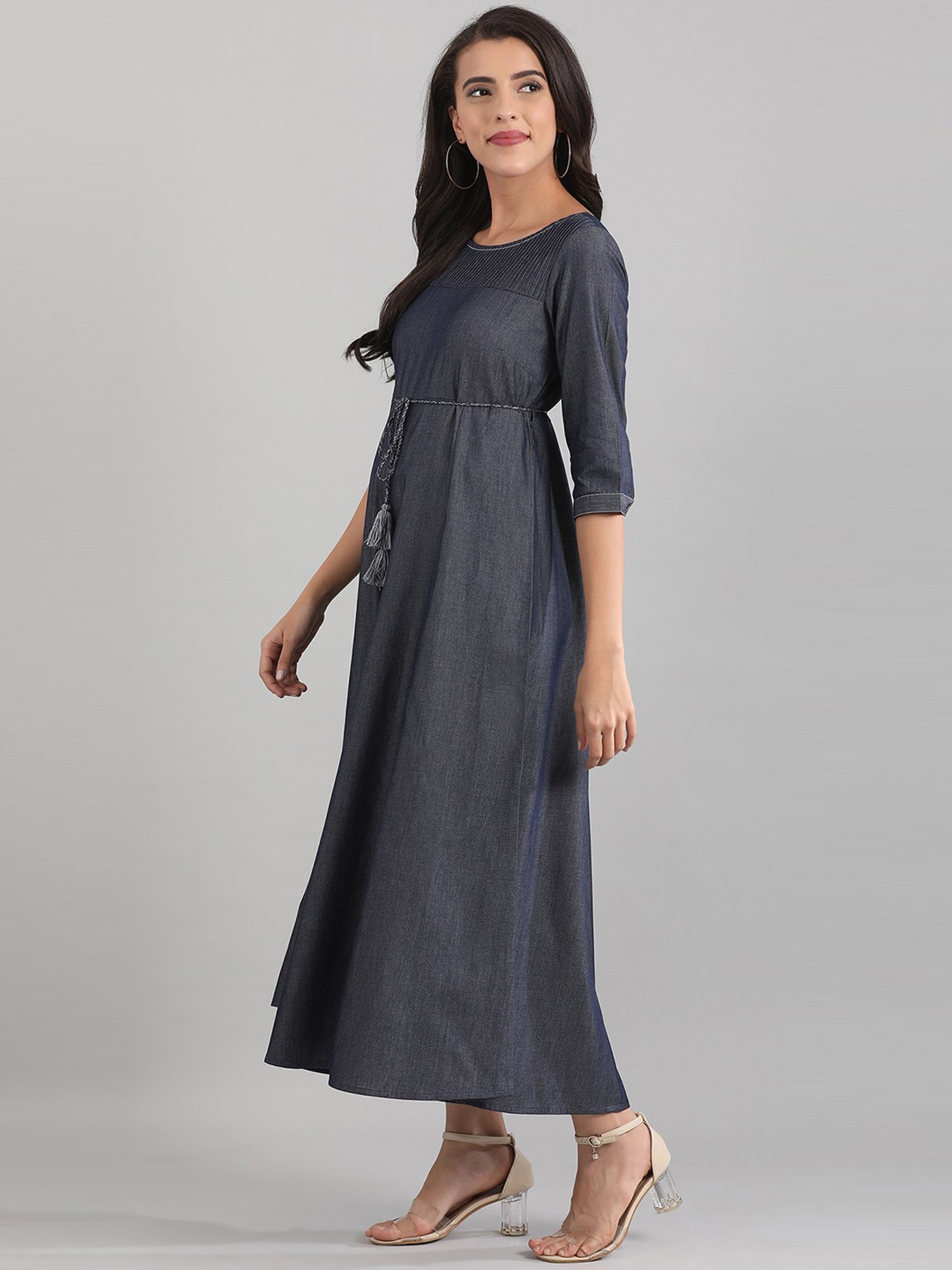 Aurelia Denim Blue Cotton Jumpsuit