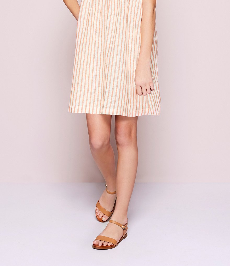 Copper Key Girls' Clevver Leather Two-Piece Flat Sandals (Youth)