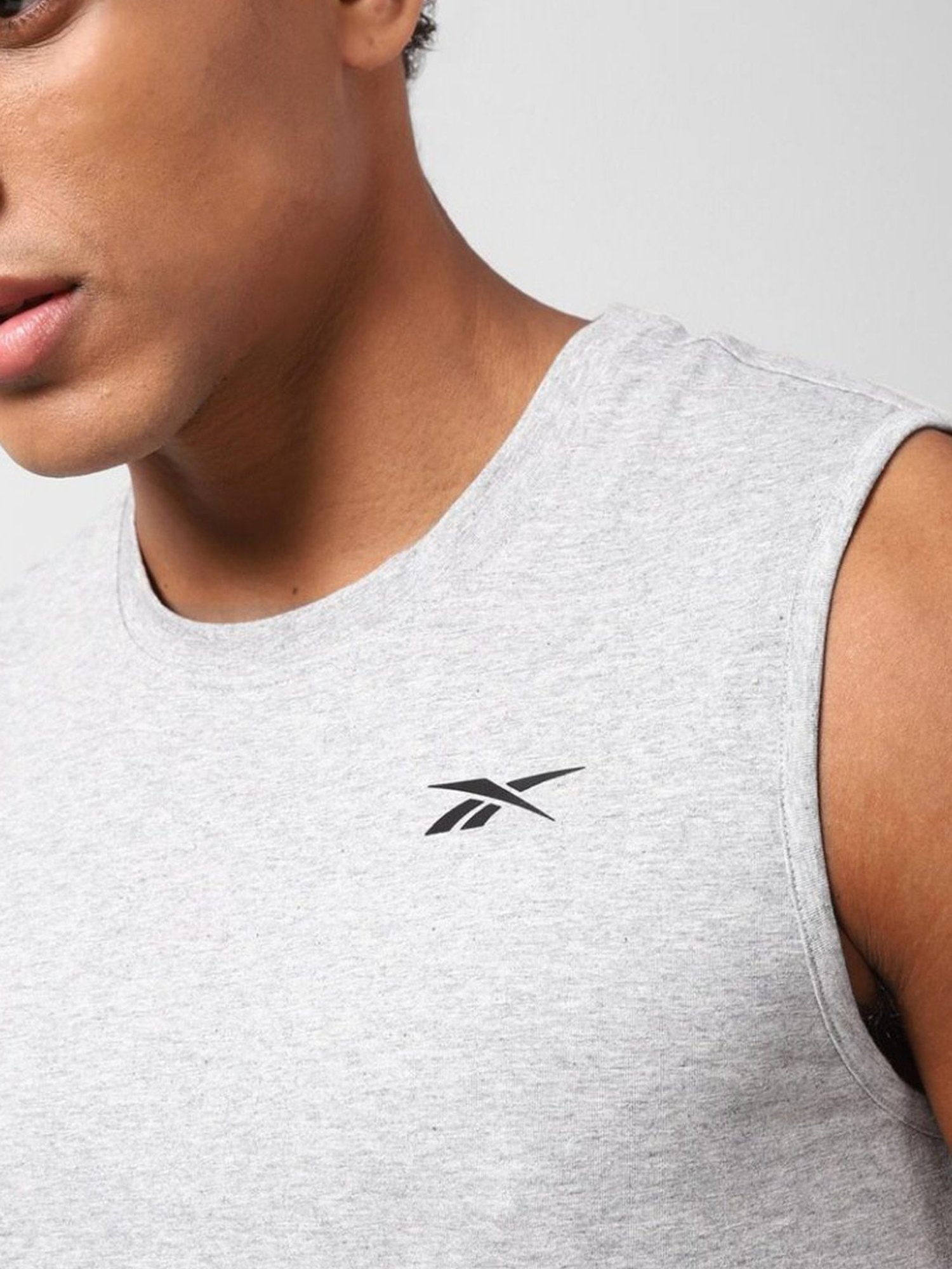 Reebok Grey Regular Fit Tank Tee