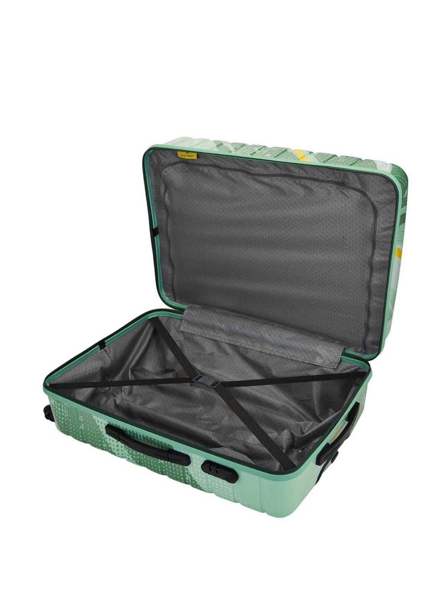 Aristocrat Radiance Green Printed Hard Large Trolley Bag - 45 cm