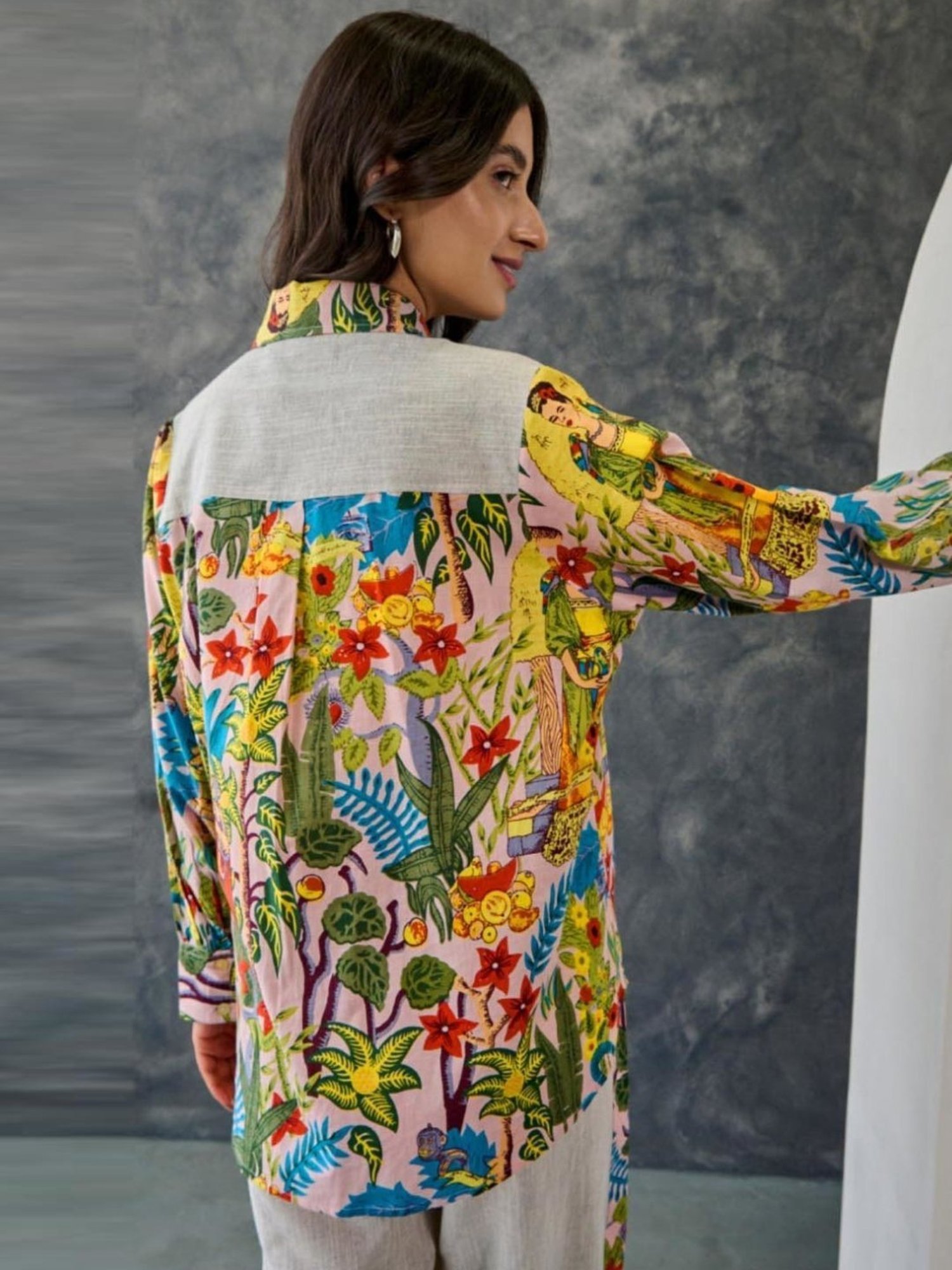 Gulaal Pink Frida Printed Shirt with Pant