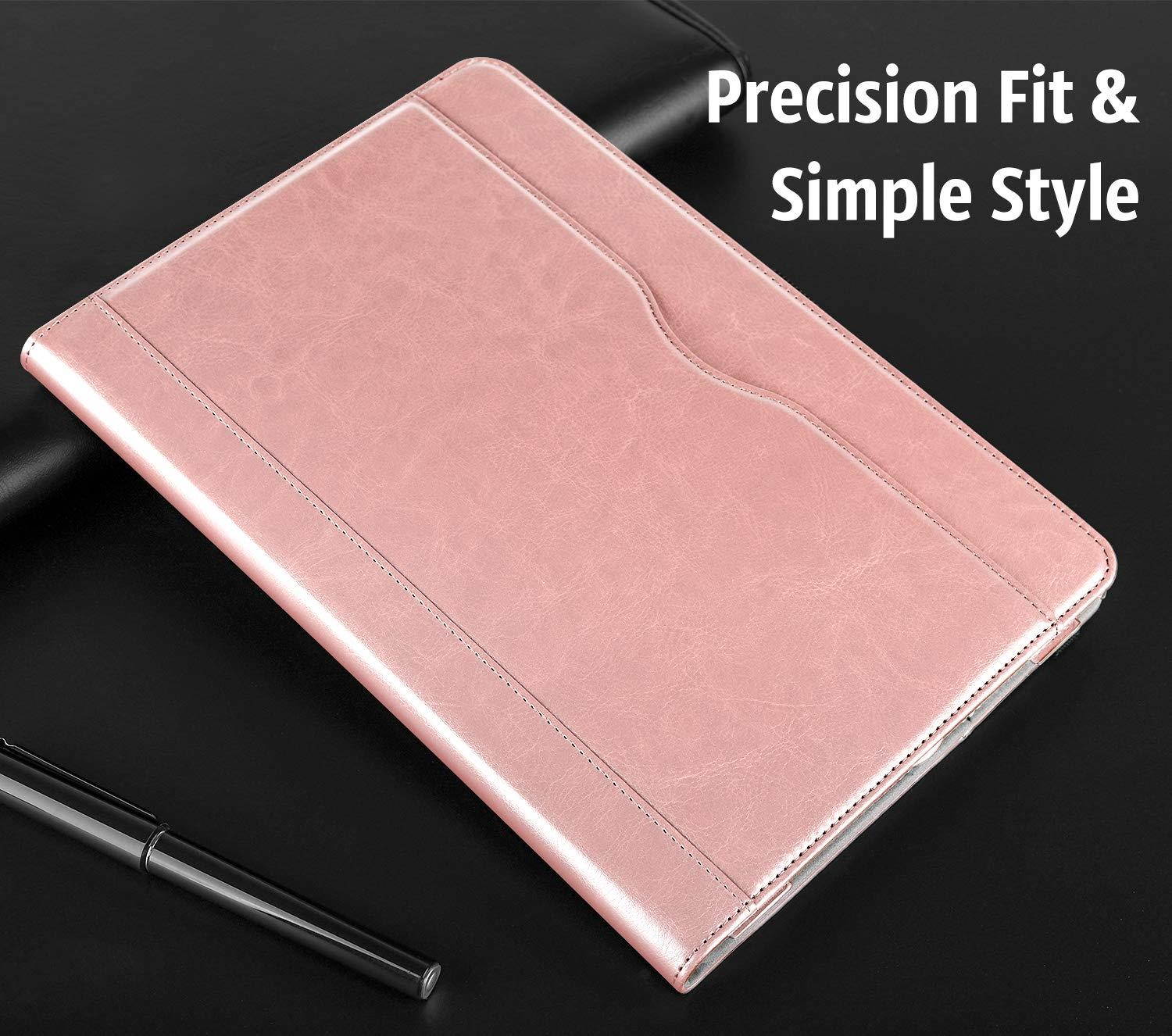 MoKo Case Fit New iPad Air (3rd Generation) 10.5" 2019/iPad Pro 10.5 2017 - Slim Folding Stand Folio Cover Case with Auto Wake/Sleep and Document Card Slots, Multiple Viewing Angles - Rose Gold