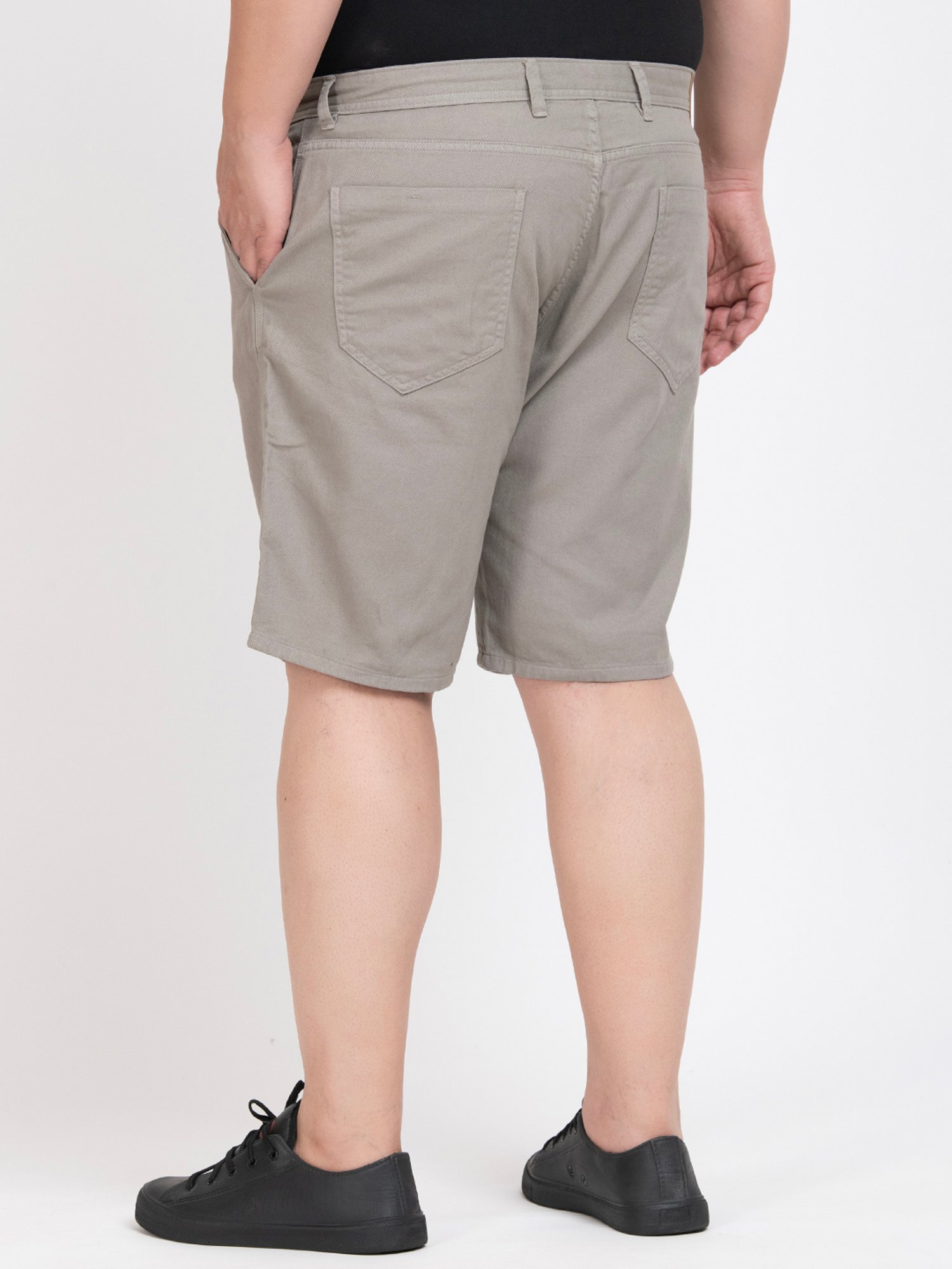 IVOC Grey Regular Fit Cotton Plus Size Shorts