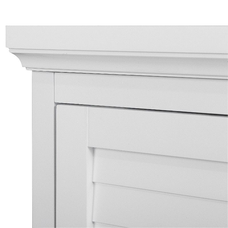 Slone White Shuttered Corner Cabinet - Elegant Home Fashion
