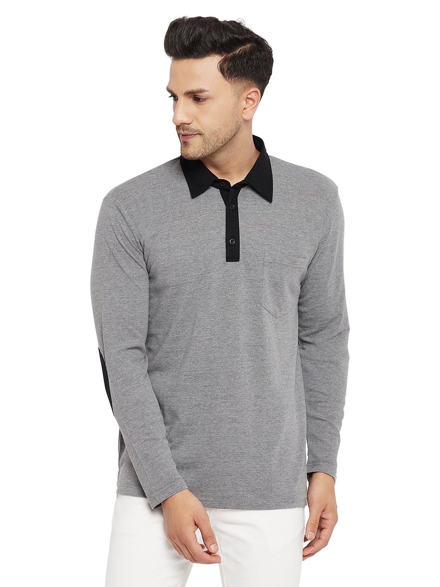Hypernation Grey Polo T-Shirt