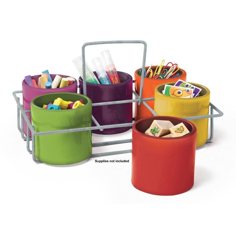 10.5" x 7.5" 6-Cup School Supply Caddy - Sensational Classroom