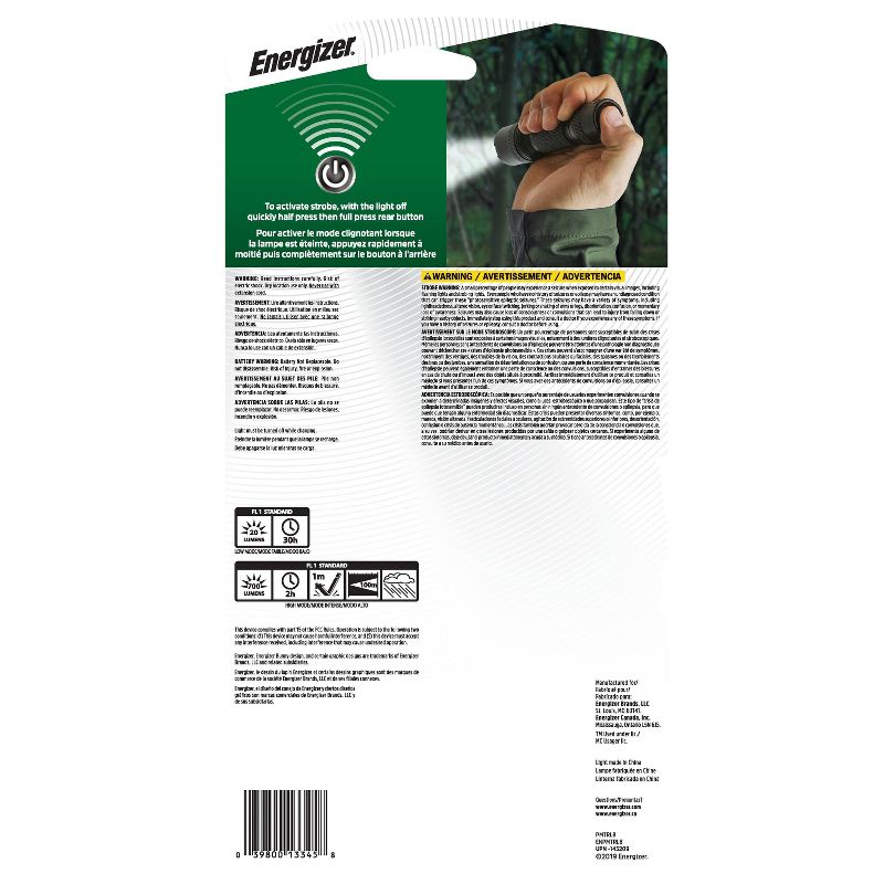 Energizer TAC-R 700 Rechargeable Tactical LED FlashLight Black