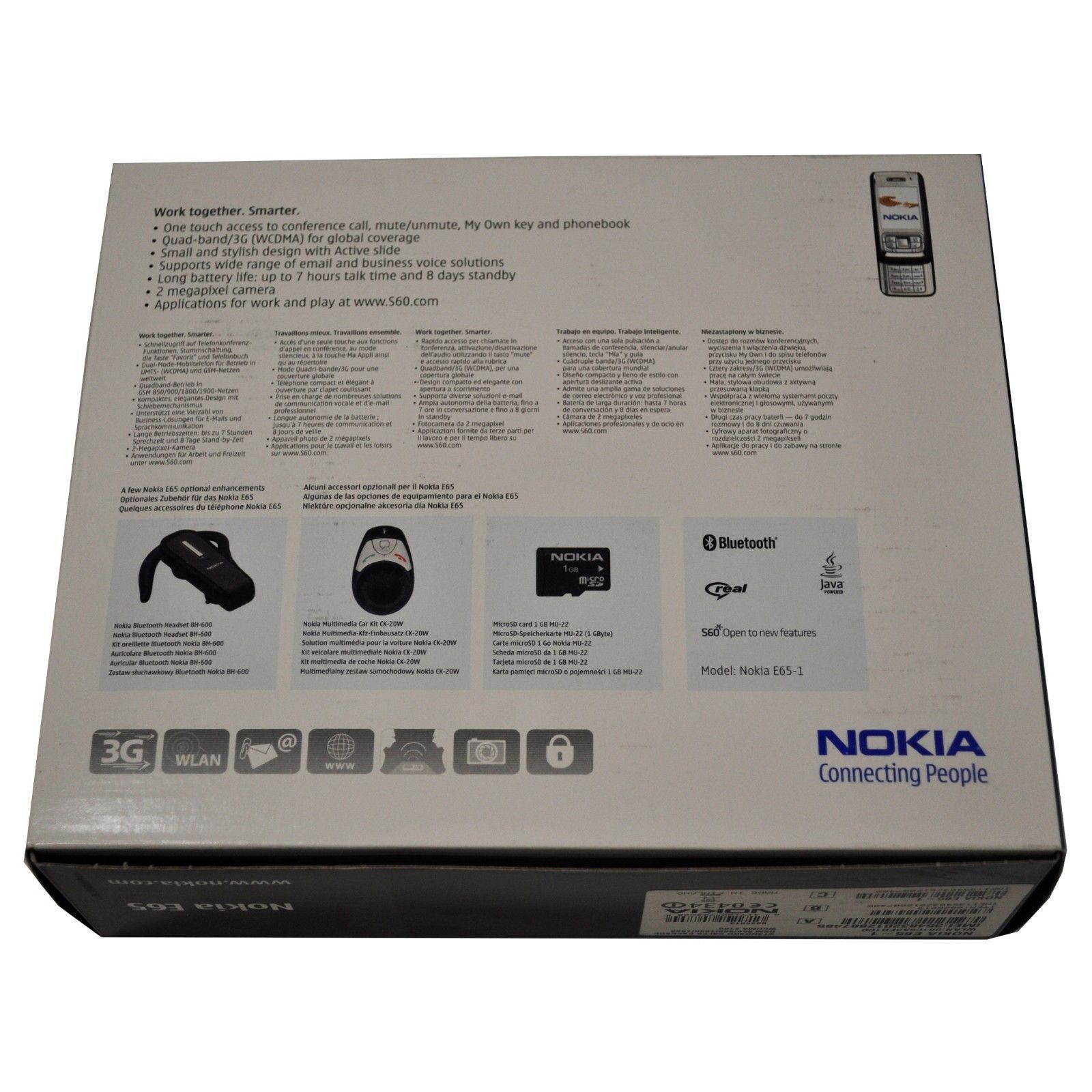 Nokia E65-1 50MB (No CDMA, GSM only) Factory Unlocked 3G Smartphone - Red