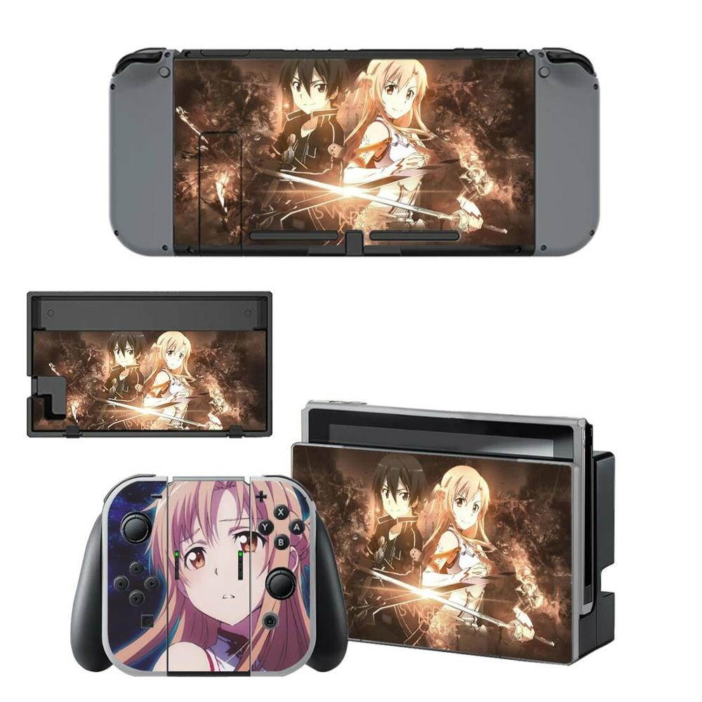 Sword Art Online Nintendoswitch Skin Nintend Switch Stickers Decal for Nintendo Switch Console Joy-con Controller Skins Stickers