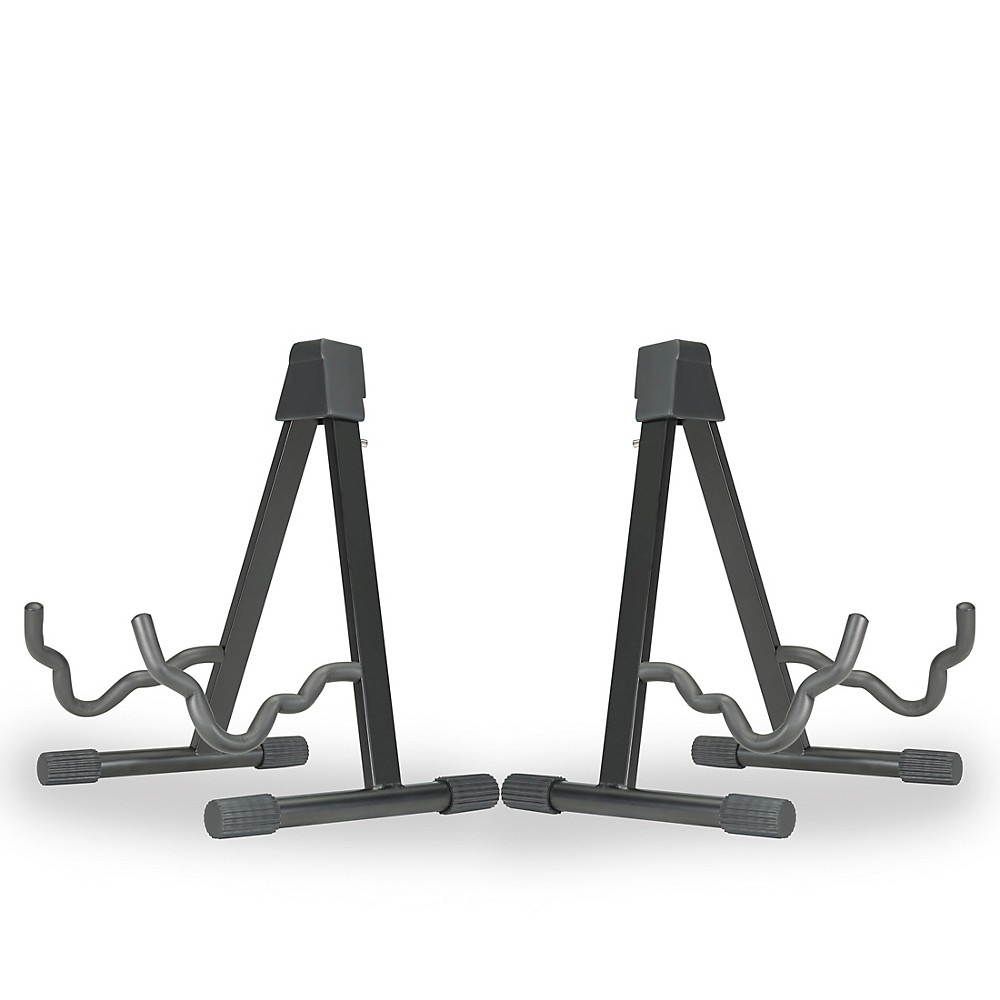 Musician's Gear A-frame Stand for Acoustic, Electric, and Bass Guitars (2 Pack) Black