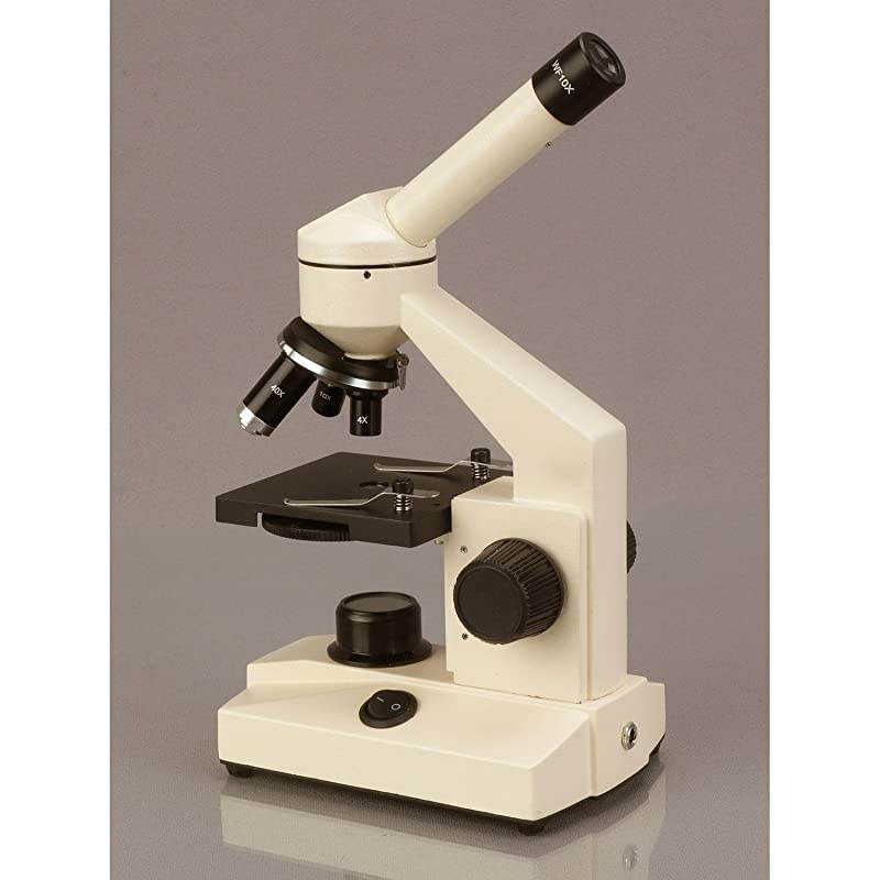 M100CLEDSP14 40X1000X Student Biological Field Microscope with LED Lighting and Slide Preparation Kit