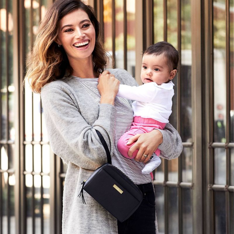 Skip Hop Adjustable Greenwich Easy-Access Convertible Hip Pack Vegan Leather - Black